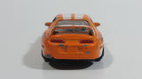 Motor Max Toyota Supra Orange and White No. 6012 Die Cast Toy Car Vehicle