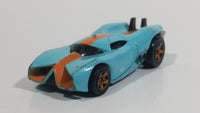 2008 Hot Wheels Prototype H-24 Light Blue Die Cast Toy Car Vehicle