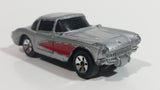 Maisto '57 Chevrolet Corvette Silver Grey With Red Stripe Die Cast Toy Car Vehicle