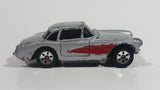 Maisto '57 Chevrolet Corvette Silver Grey With Red Stripe Die Cast Toy Car Vehicle