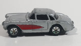 Maisto '57 Chevrolet Corvette Silver Grey With Red Stripe Die Cast Toy Car Vehicle