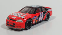 Unknown Brand #88 NASCAR "Super Racing" "BULL" "Power Team" Neon Orange and Black Die Cast Toy Race Car Vehicle