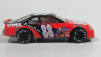 Unknown Brand #88 NASCAR "Super Racing" "BULL" "Power Team" Neon Orange and Black Die Cast Toy Race Car Vehicle