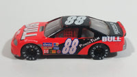 Unknown Brand #88 NASCAR "Super Racing" "BULL" "Power Team" Neon Orange and Black Die Cast Toy Race Car Vehicle