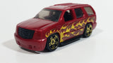 2010 Hot Wheels Haulers '07 Cadillac Escalade Dark Red Die Cast Toy Car SUV Vehicle