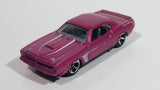 2012 Hot Wheels Muscle Mania - Mopar '70 Plymouth AAR Cuda Pink Die Cast Toy Muscle Car Vehicle