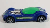 2009 Hot Wheels Ballistik Blue and Green Die Cast Toy Car Vehicle McDonald's Happy Meal