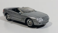 2004 Hot Wheels Auto Affinity Got Speed? Mercedes 55SL AMG Convertible Silver Grey Die Cast Toy Luxury Car Vehicle with Rubber Tires