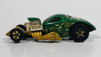 2004 Hot Wheels Demonition 1/4 Mile Coupe Green and Gold Die Cast Toy Car Vehicle