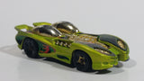 2003 Hot Wheels Track Aces Splittin' Image II Lime Green Die Cast Toy Car Vehicle