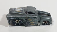 2004 Hot Wheels First Editions Hardnoze '59 Chevy Truck Metalflake Dark Grey Die Cast Toy Car Vehicle