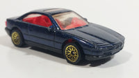 1994 Hot Wheels BMW 850i Metallic Dark Blue Die Cast Toy Car Vehicle