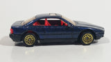 1994 Hot Wheels BMW 850i Metallic Dark Blue Die Cast Toy Car Vehicle