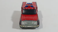 1977 Hot Wheels Flying Colors Emergency Squad Rescue Ranger Dark Red Fire Truck Die Cast Toy Car Vehicle - BW - Blue Lights - Hong Kong