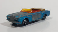 Vintage 1969 Lesney Matchbox Series No. 69 Rolls Royce Silver Shadow Coupe Convertible Aqua Blue Die Cast Toy Car Vehicle With Opening Trunk