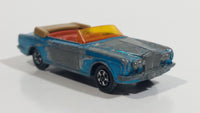 Vintage 1969 Lesney Matchbox Series No. 69 Rolls Royce Silver Shadow Coupe Convertible Aqua Blue Die Cast Toy Car Vehicle With Opening Trunk