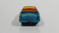 Vintage 1969 Lesney Matchbox Series No. 69 Rolls Royce Silver Shadow Coupe Convertible Aqua Blue Die Cast Toy Car Vehicle With Opening Trunk