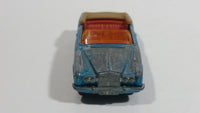 Vintage 1969 Lesney Matchbox Series No. 69 Rolls Royce Silver Shadow Coupe Convertible Aqua Blue Die Cast Toy Car Vehicle With Opening Trunk