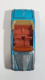 Vintage 1969 Lesney Matchbox Series No. 69 Rolls Royce Silver Shadow Coupe Convertible Aqua Blue Die Cast Toy Car Vehicle With Opening Trunk