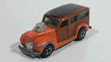 1980 Hot Wheels Hi-Rakers '40's Woodie Orange with Brown Smooth Panel Die Cast Toy Car Vehicle BW Hong Kong