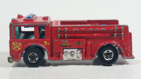 1982 Hot Wheels Fire Eater Red Fire Truck Die Cast Toy Car Vehicle - BW - Blue Lights