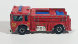 1982 Hot Wheels Fire Eater Red Fire Truck Die Cast Toy Car Vehicle - BW - Blue Lights