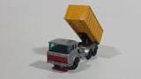 Vintage Lesney Matchbox Series Tipper Container Truck No. 47 Silver Grey and Yellow Die Cast Toy Car Construction Semi Hauling Vehicle Made in England