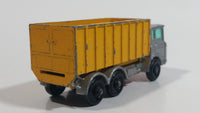 Vintage Lesney Matchbox Series Tipper Container Truck No. 47 Silver Grey and Yellow Die Cast Toy Car Construction Semi Hauling Vehicle Made in England