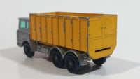 Vintage Lesney Matchbox Series Tipper Container Truck No. 47 Silver Grey and Yellow Die Cast Toy Car Construction Semi Hauling Vehicle Made in England