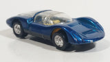 Vintage PlayArt Porsche Carrera 910 Dark Metallic Blue Die Cast Toy Car Vehicle - Hong Kong
