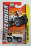 2013 Matchbox MBX Construction FRM 6000 (Sowing Machine) Dump Truck White and Yellow Orange Die Cast Toy Car Vehicle New In Package Sealed