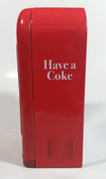 Coca-Cola Have A Coke Soda Pop Refrigerator Vending Machine Shaped Tin Metal Coin Bank Collectible