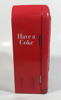 Coca-Cola Have A Coke Soda Pop Refrigerator Vending Machine Shaped Tin Metal Coin Bank Collectible