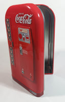 Coca-Cola Have A Coke Soda Pop Refrigerator Vending Machine Shaped Tin Metal Coin Bank Collectible