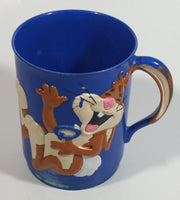 Nestle Quik Laughing Quik Bunny Blue Plastic Hot Chocolate Coffee Mug Cup