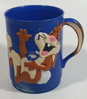 Nestle Quik Laughing Quik Bunny Blue Plastic Hot Chocolate Coffee Mug Cup