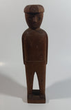 Hand Carved 9" Tall Wooden Man Figure Statue