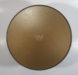 Vintage Guildcraft New York Embossed Brass Metal Tin Round Circular Container