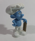 2011 Peyo "Baker Smurf with Rolling Pin PVC Toy Figure McDonald's Happy Meal