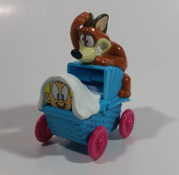 1994 Warner Bros Animaniacs Mindy and Buttons in Baby Carriage Plastic Toy Figure McDonald's Happy Meal