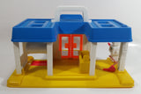 Vintage Fisher Price Little People Little Mart Commercial Centre Plastic Toy Building with Box - No Accessories