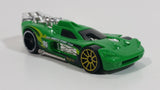 2014 Hot Wheels Track Builder Spine Busters Green Die Cast Toy Car Vehicle