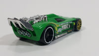 2014 Hot Wheels Track Builder Spine Busters Green Die Cast Toy Car Vehicle