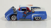 2012 Hot Wheels '56 Ford F-100 Panel Van Truck Superman Blue and White Die Cast Toy Car Hot Rod Vehicle with Opening Hood and Red Line Real Riders