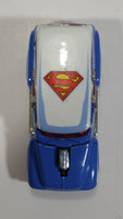 2012 Hot Wheels '56 Ford F-100 Panel Van Truck Superman Blue and White Die Cast Toy Car Hot Rod Vehicle with Opening Hood and Red Line Real Riders