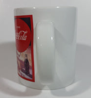 1992 Coca Cola Coke Soda Pop "What I Want is a Coke" 1952 Indoor Poster Blonde Pinup Girl Laying on The Beach White Ceramic Coffee Mug Beverage Collectible