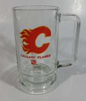 NHL Ice Hockey Calgary Flames NHL Hockey Team 5 1/2" Tall Glass Beer Mug Sports Collectible