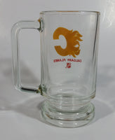 NHL Ice Hockey Calgary Flames NHL Hockey Team 5 1/2" Tall Glass Beer Mug Sports Collectible