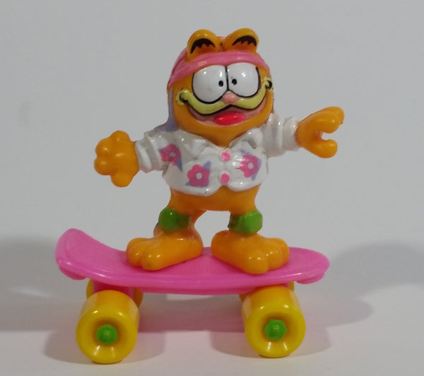 Vintage 1989 Garfield On a Pink Skateboard McDonald's Happy Meal Toy