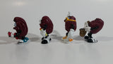 1987 Calrab The California Raisins Music Band PVC Toy Figures Set of 4 Saxophone, Guitar, Singer, Pointing